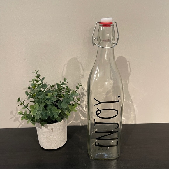 RAE DUNN ENJOY GLASS BOTTLE - Picture 1 of 1